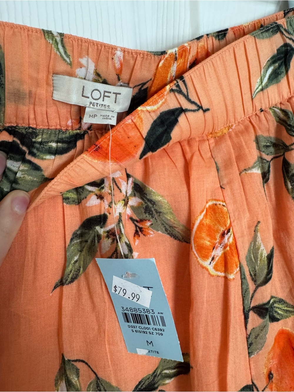 LOFT Women’s Orange Floral Midi Skirt - Picture 2 of 5